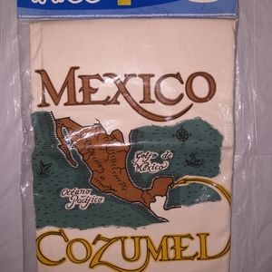 NEW, TALL SIZE TEE T-SHIRT MEXICO, COZUMEL, BEIGE, TAN